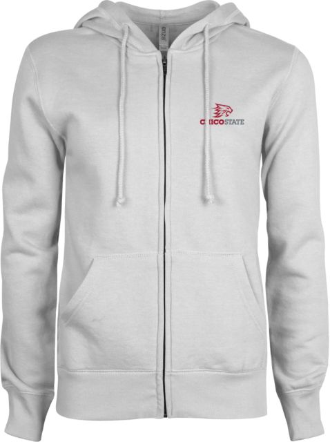 Chico State ENZA Ladies Fleece Full Zip Hoodie Chico State Primary Mark - ONLINE ONLY